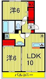レスポワールA 2LDKの間取図画像