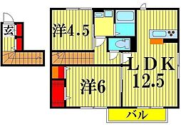 ソフィア 2LDKの間取図画像