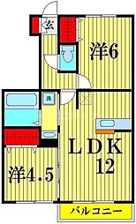 グレイスコート 2LDKの間取図画像