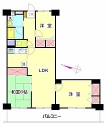 日商岩井草加マンション 3LDKの間取図画像