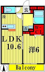 ILIOS 1LDKの間取図画像