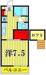 第2グリーンメゾン 1Kの間取図画像