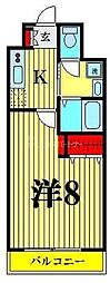 NK氷川マンション 1Kの間取図画像