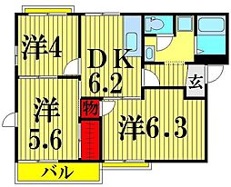 タウニーツツミB 2階/-