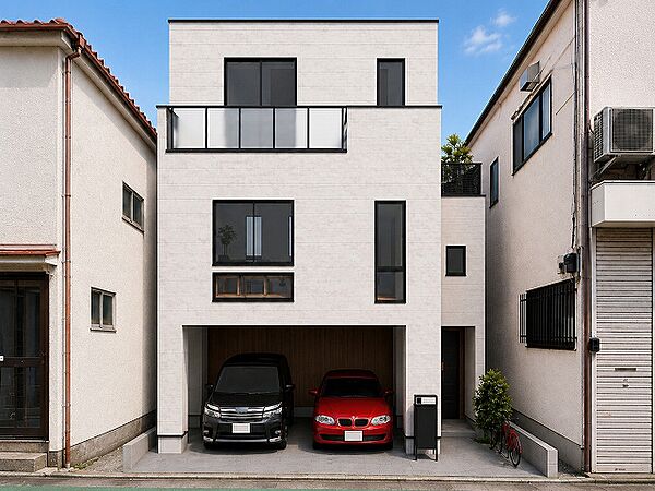 建物プラン例　建物価格　5000万円、建物面積　135.01m2本画像は現況写真から生成AIによる建築イメージです。現況と異なる場合は現況優先とさせていただきます。
