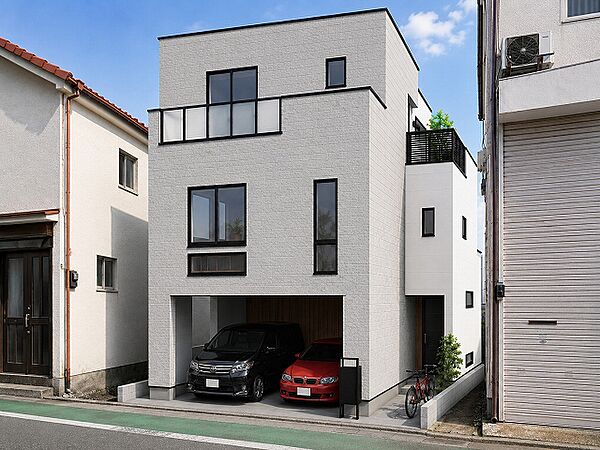 建物プラン例　建物価格　5000万円（税込）、建物面積　135.01m2本画像は現況写真から生成AIによる建築イメージです。現況と異なる場合は現況優先とさせていただきます。