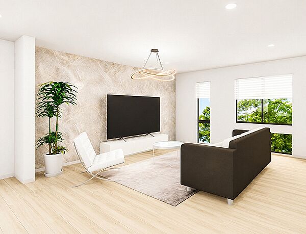 建物プラン例　建物価格　5000万円、建物面積　135.01m2本画像は内装イメージパースです。現況と異なる場合は現況優先とさせていただきます。