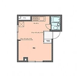 アクトビル ワンルームの間取図画像
