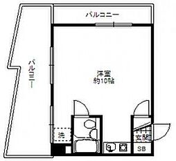 レジデンス前里町 ワンルームの間取図画像