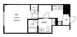 レ・メゾン白楽 1Kの間取図画像