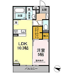 D-roomせのや 1LDKの間取図画像