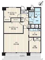 ひばりが丘プラザ 1SLDKの間取図画像