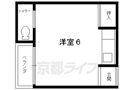 京都府京都市左京区松ケ崎杉ケ海道町（賃貸アパート1R・2階・12.69㎡） その2