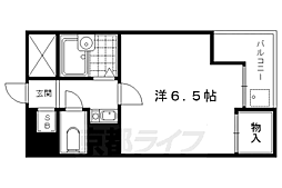 京阪本線 出町柳駅 徒歩23分の賃貸マンション 3階1Kの間取り