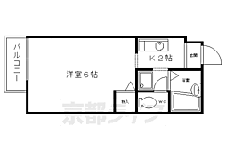 叡山電鉄叡山本線 修学院駅 徒歩7分の賃貸アパート 1階1Kの間取り