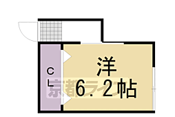 細野荘 ワンルームの間取図画像
