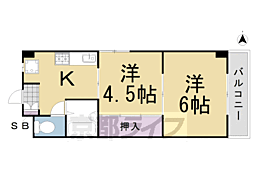 上七軒和田ビル 3階2Kの間取り