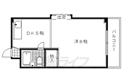 エスタシオン21 1DKの間取図画像