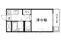 ヤスミマンション 3階1Kの間取り