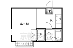 メイトパープル 1Kの間取図画像