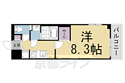 叡山電鉄叡山本線 修学院駅 徒歩6分の賃貸マンション 3階1Kの間取り