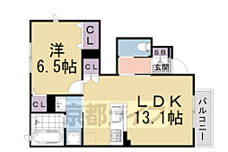 京阪本線 出町柳駅 徒歩20分の賃貸アパート 1階1LDKの間取り