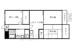 叡山電鉄叡山本線 一乗寺駅 徒歩5分の賃貸マンション 7階3LDKの間取り