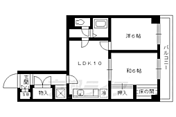 グレースコート堀川 2LDKの間取図画像
