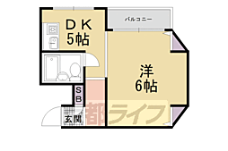 ヴィラトレスチコー 1DKの間取図画像