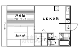 アップルメゾン西院 2LDKの間取図画像