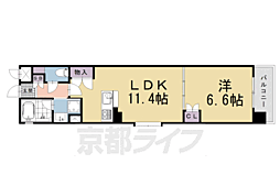 ベラジオ四条烏丸3 1LDKの間取図画像