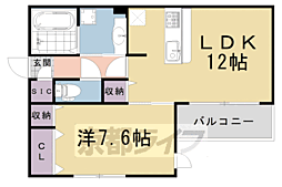 ラネージュ 1LDKの間取図画像