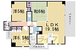 アトレ西院エルステージ 3LDKの間取図画像