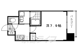 ベラジオ京都西院ウエストシティ2 1Kの間取図画像