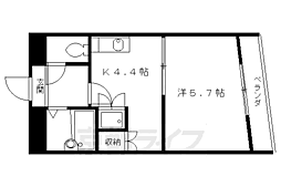 ハイムリッツ 1Kの間取図画像