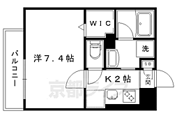 フェリックス鞍馬口 1Kの間取図画像