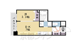 アクアプレイス京都洛南2 1DKの間取図画像