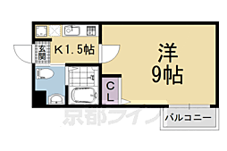 アークリード五条堀川 1Kの間取図画像
