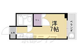 アークハイツ嵯峨嵐山 1Kの間取図画像