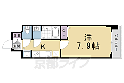ファステート京都洛南エリーゼ 1Kの間取図画像