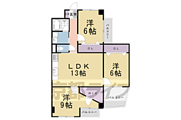 インペリアル京都 3LDKの間取図画像