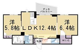 シャーメゾンデルソーレ 2LDKの間取図画像