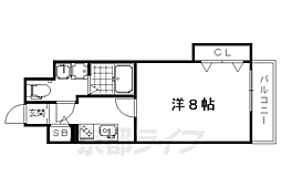 ラフィナット馬塚 1Kの間取図画像