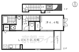 フェリーチェレヴァンテ 1LDKの間取図画像