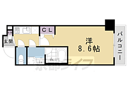 ベラジオ京都洛南グルーブ 1Kの間取図画像