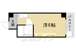 メゾン夏花 1Kの間取図画像