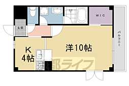 レスポワール常盤 1Kの間取図画像