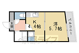 ハイムリッツ 1Kの間取図画像
