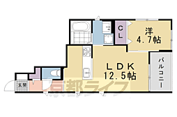 仮称)紫竹下芝本町新築 1LDKの間取図画像