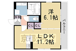 トラウムJTS 1LDKの間取図画像